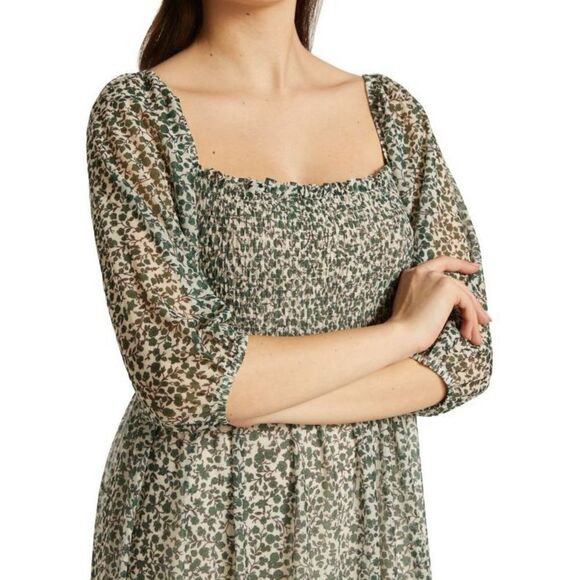 BAUM UND PFERDGARTEN Juditta Sheer Printed Midi Dress Size S - Picture 2 of 10